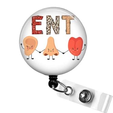 Imagem de Carretel de crachá otorrinolaringológico, carretel de crachá de orelha e garganta, porta-crachá médico otorrinolaringológico, carretel de crachá de enfermeira de otorrinolaringologia, presentes para