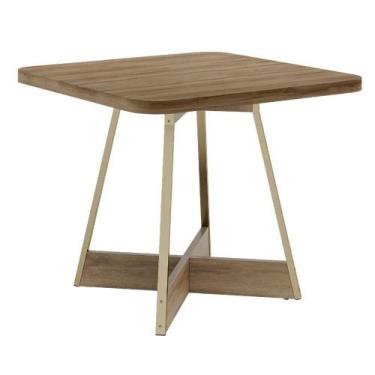 Imagem de Mesa De Jantar Quadrada 90cm átria 1593 Carraro Dourada - MÓVEIS CARRA