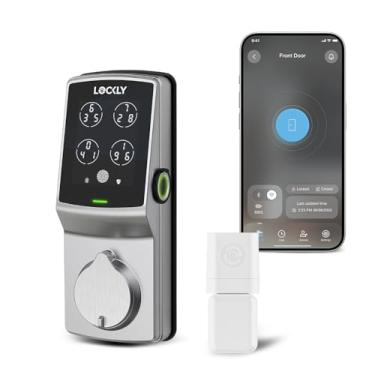 Imagem de Lockly Fechadura inteligente comercial Guard Deadbolt PGD728WPU – UL10B/10C Fechadura de teclado com classificação de fogo com impressão digital, Wi-Fi e Bluetooth, compatível com Alexa e Google, 8