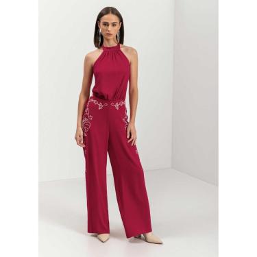 Imagem de Macacão Longo Frente Única Com Bordado E Amarração-Feminino