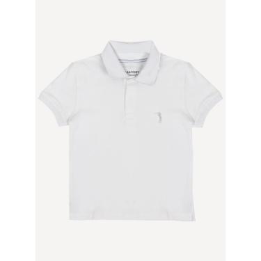 Imagem de Camisa Polo Aleatory Infantil Piquet Light Branca-Masculino