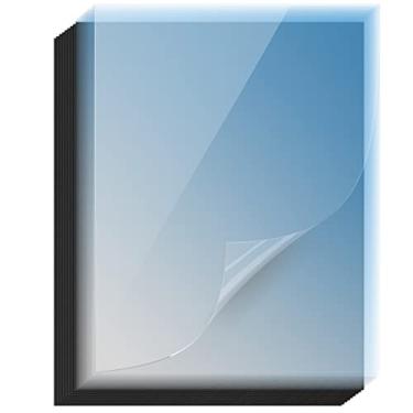 Imagem de HOUYEE Conjunto de 120 capas de encadernação e costas, 21 x 28 cm, incluindo 60 peças de capas transparentes de encadernação de 10 mil, 60 capas plásticas pretas de textura de areia de 12 mil, tamanho