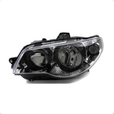 Imagem de Farol Fiat Palio Rs 2004 Em Diante Cromado Canhao Preto Lado Esquerdo Manual H1/H7