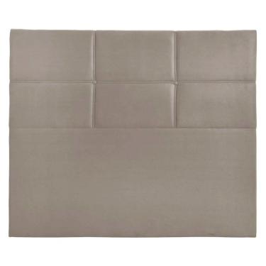 Imagem de Cabeceira Estofada Milena 1,95 Veludo Shop Das Cabeceiras Bege Marfim