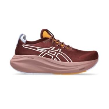Imagem de ASICS Tênis feminino Gel-Nimbus 27 Trail, Banho natural/planeta vermelho escuro, 43