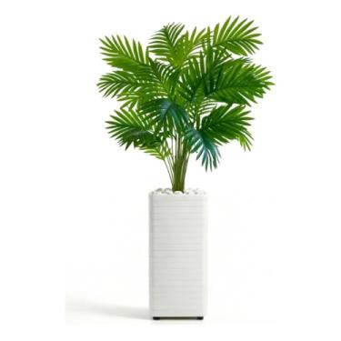 Imagem de Planta 18 Folhagem 1 Metro Palmeira Vaso Decorativo Sala Branco