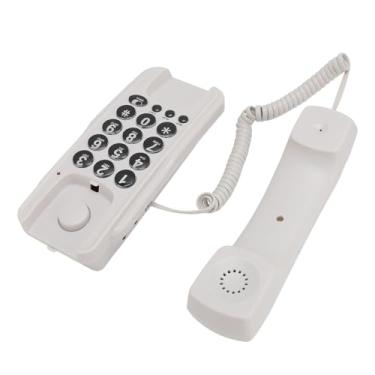 Imagem de Generic Telefone de Montagem na Parede, Função Mudo do Telefone de Parede Com Fio Rediscagem de Suporte para Escritório (Branco)