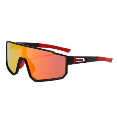 Imagem de Óculos de sol de ciclismo para homens e mulheres, dirigir, pesca, mountain bike, beisebol, óculos de sol de proteção, Vermelho
