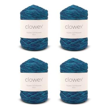 Imagem de Clowex Cordão de macramê macio de poliéster 2,5-3 mm, 4 novelos x 190 jardas x 1/9 inc corda de poliéster turco, fio de macramê trançado para artesanato DIY, gancho de plantas, pendurar na parede