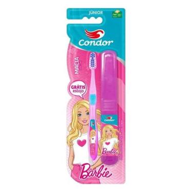 Imagem de Escova de Dente e estojo Escolar barbie ou hotwheels - CONDOR, Barbie