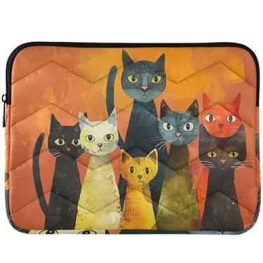 Imagem de Capa protetora para laptop Painting Cats para MacBook Air de 13 polegadas acolchoada capa para notebook universal 13-14 polegadas