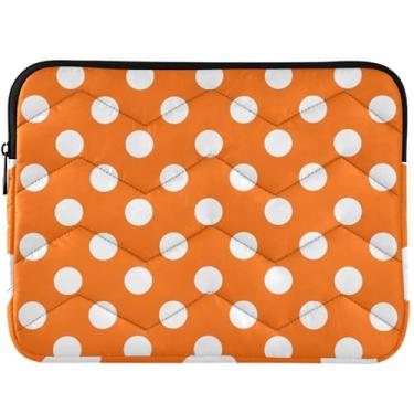 Imagem de Bolsa protetora para laptop Orange Dots para MacBook Pro de 14 polegadas, universal, acessórios de computador de 13 a 14 polegadas