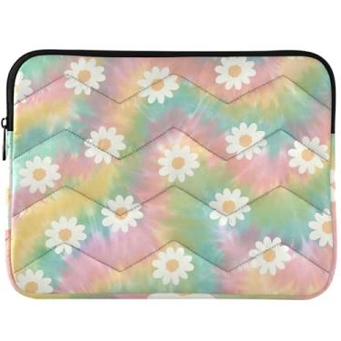Imagem de Capa protetora para notebook com estampa floral listrada ondulada personalizada para notebook de 13 a 14 polegadas para MacBook de 13 polegadas