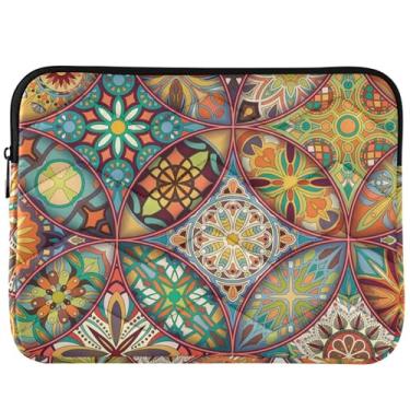 Imagem de Mandala Geometria Boêmia Capa para Notebook Moda Linda Capa Protetora para Laptop Universal 13 Polegadas Capa para Laptop 35.6 cm