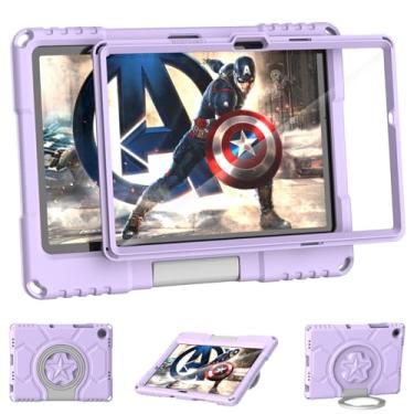 Imagem de Capa infantil para Samsung Galaxy Tab A11+ Plus 2025/A9+ Plus 11 polegadas 2023 com protetor de tela, capa à prova de choque para Galaxy Tab A11 Plus/A9 Plus com alça para Tab A11Plus/A9 Plus - roxo