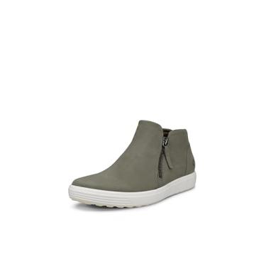 Imagem de ECCO Tênis feminino macio com zíper 7 laterais, Smokey Olive Nubuck, 9-9.5