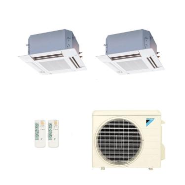 Imagem de Ar-Condicionado Multi Split Inverter Daikin 18.000 (2x Evap Cassete 4 Vias 12.000) Quente/Frio 220V