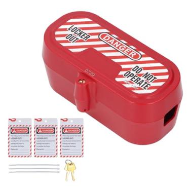 Imagem de Caixa de bloqueio de plugue DPC3 com chaves e etiquetas Dispositivo de bloqueio de segurança de plugue de energia para plugues elétricos industriais