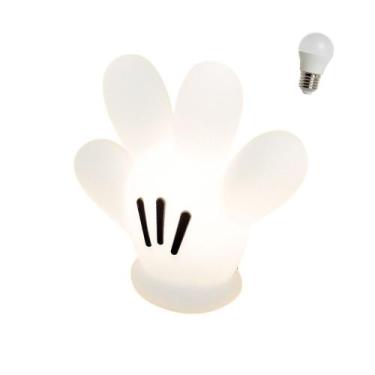 Imagem de Luminária Abajur Infantil Luva Mickey Disney com Lâmpada LED Decoração