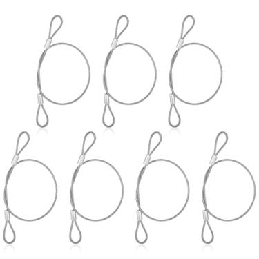 Imagem de 7 peças de cadeado de segurança com laços de 30,5 cm, cabo de segurança de aço inoxidável, fio revestido de aço, fio revestido de aço duplo, travas de segurança para cadeados de bagagem de palco