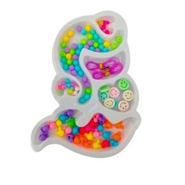 Imagem de kit miçanga infantil para pulseira cordão presente para menina lembran