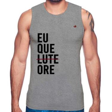 Imagem de Regata Eu que ore - Foca na Moda, Cinza, GGG