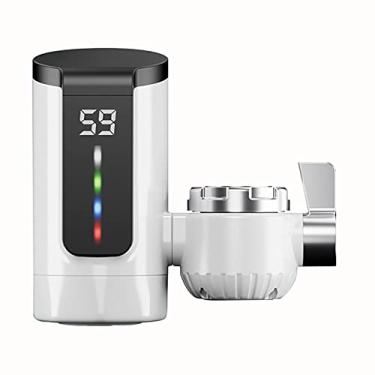 Imagem de Aparelho de aquecimento água instantâneo sem tanque Faucet Elétrico Torneira Rápido com Display Digital LED Cozinha Banheiro Aquecedor 3000W Proteção Segurança Múltipla