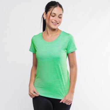 Imagem de Camiseta Poliamida Feminina Márcio May Fitness Vivant Verde, P, Verde