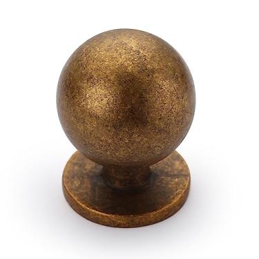 Imagem de Asidrama Pacote com 20 maçanetas de armário de cozinha de latão antigo, puxador retrô vintage para armário de gaveta puxadores de cômoda