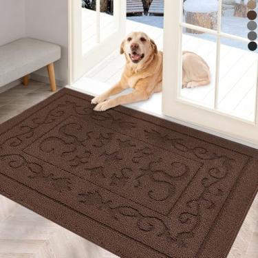 Imagem de FONEYI Tapete de porta interno 50,8 cm x 81,3 cm, tapetes antiderrapantes de entrada lavável, tapete de boas-vindas absorvente resistente à sujeira, tapetes internos de perfil baixo para porta