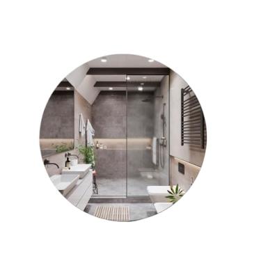 Imagem de Espelhos decorativos redondos e angulares, disponíveis nos tamanhos de 40 cm e 30 cm, acompanham kit de instalação. Adequados para salas de estar, quartos e banheiros(30x30)