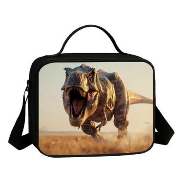 Imagem de Lancheira Termica Escolar Infantil Estampa Menino Dos Dinossauros Flor