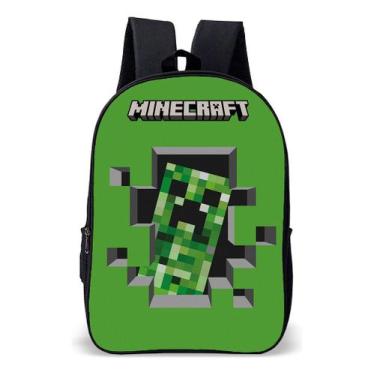 Imagem de Mochila Infantil Escolar Simples Lançamento Jogo Game Craft Lançamento
