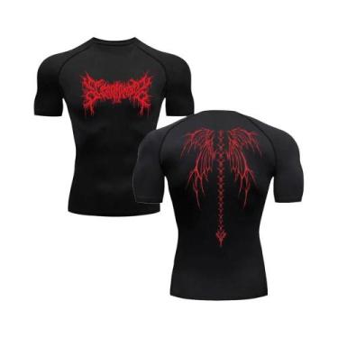 Imagem de Camiseta De Compressão Masculina De Secagem Rápida Y2K Para Fitness E 
