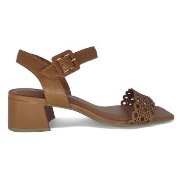 Imagem de Sandália Bottero Salto Grosso Couro Caramelo 374002-4