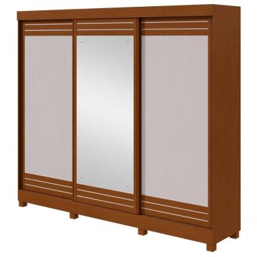 Imagem de Guarda-roupas Casal Nice 3 Portas 1 Espelho 4 Gavetas  Com Pés - Lopas