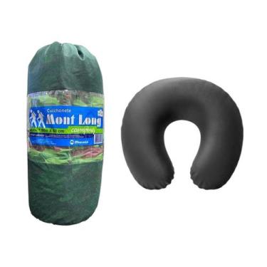 Imagem de Kit Viagem Colchonete + Almofada de Pescoço Tamanho:SolteiroCor:Cinza 