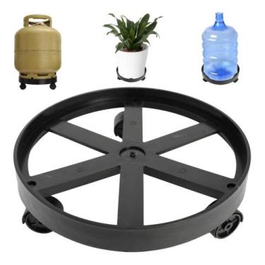 Imagem de Suporte Base Botijão Gás Rodinhas 55kg - Vaso Planta Galão - Arita