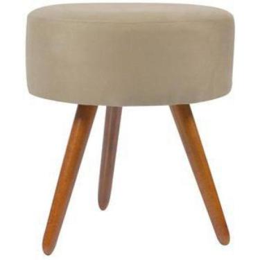 Imagem de Puff Para Sala E Hall De Entrada Redondo Bege