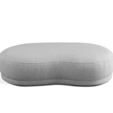 Imagem de Puff Organico para Sala de Estar Boucle Judi Cinza