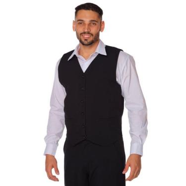 Imagem de Colete social masculino - Demorgan Uniformes, Preto, G
