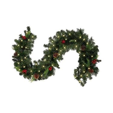 Imagem de Guirlanda De Rattan Com Frutas Vermelhas 1.8/2.7M Para Decoração De Fe