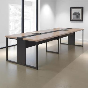 Imagem de Mesa De Reunião 8 Lugares Escritório 3,60m Nogueira Preto