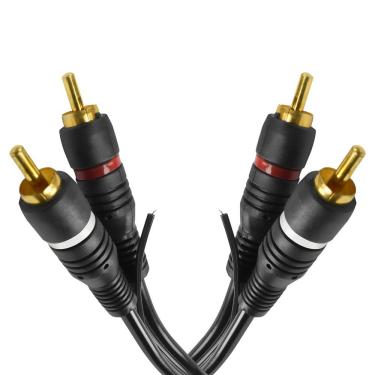 Imagem de Cabo De Audio Evus C-017 2 Rca Macho X 2 Rca Macho Gold -
