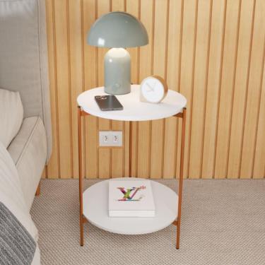 Imagem de Mesa De Apoio Lateral Morada Branco-bronze