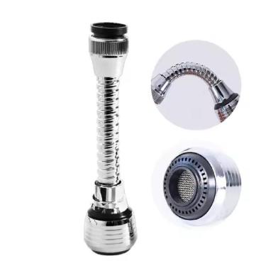 Imagem de Extensor de Torneira Flexível Turbo Flex com Pulverizador 360º e Instalação Fácil Prata Yeet