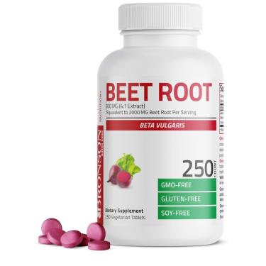 Imagem de Suplemento Bronson Beet Root Extra Strength 250 Comprimidos-Unissex
