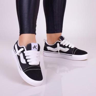 Imagem de Tênis Feminino Lançamento Kalum K.N.W Premium Cadarço Grosso Confortáv