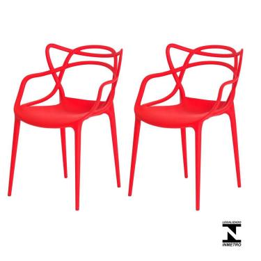 Imagem de Kit 2 Cadeiras Allegra Vermelha Sala Cozinha Jantar