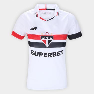 Imagem de Camisa São Paulo I 24/25 s/n Torcedor New Balance Feminina-Feminino